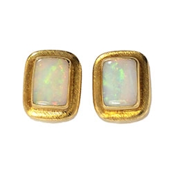 Burle Marx Estate 5ct t.w. 1970's Large Opal Earrings 18k