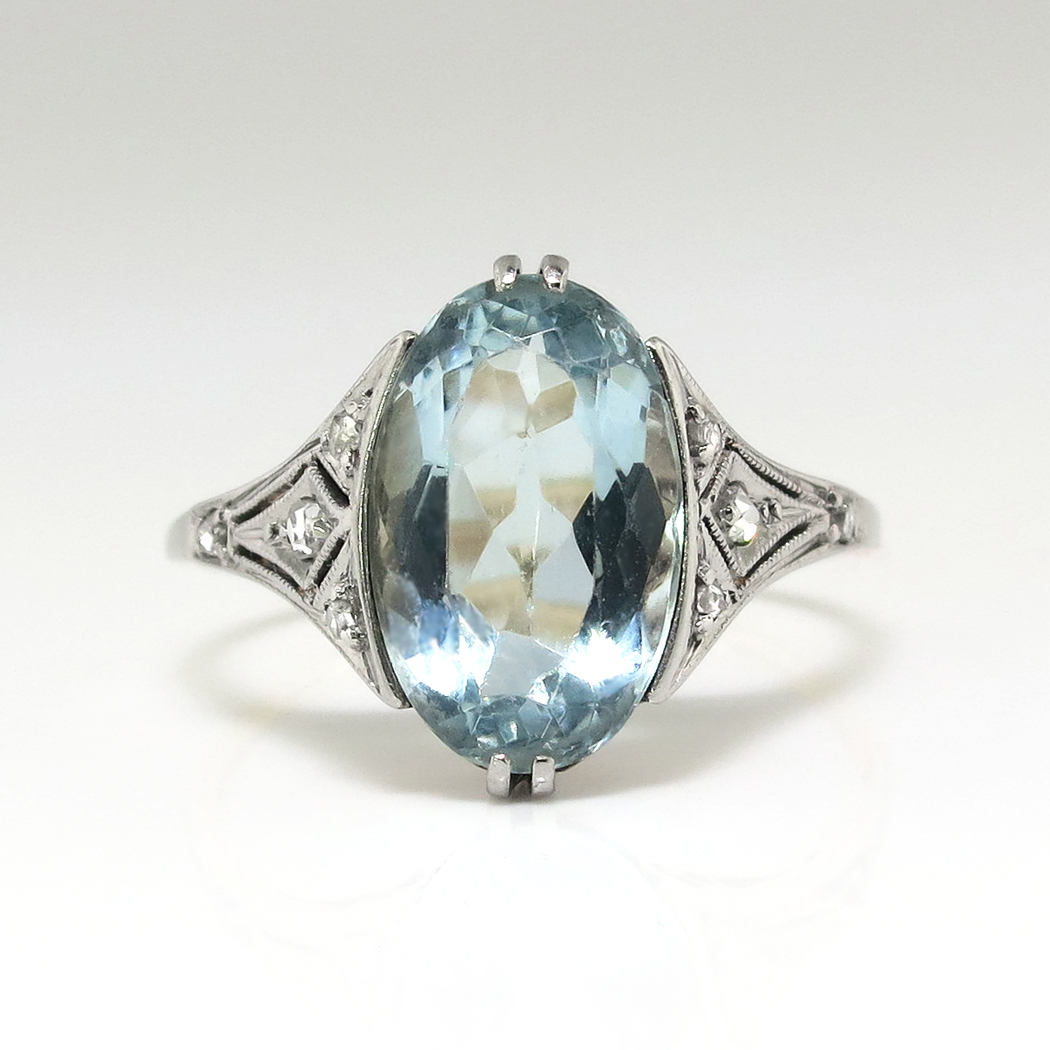 Edwardian aquamarine ring sale