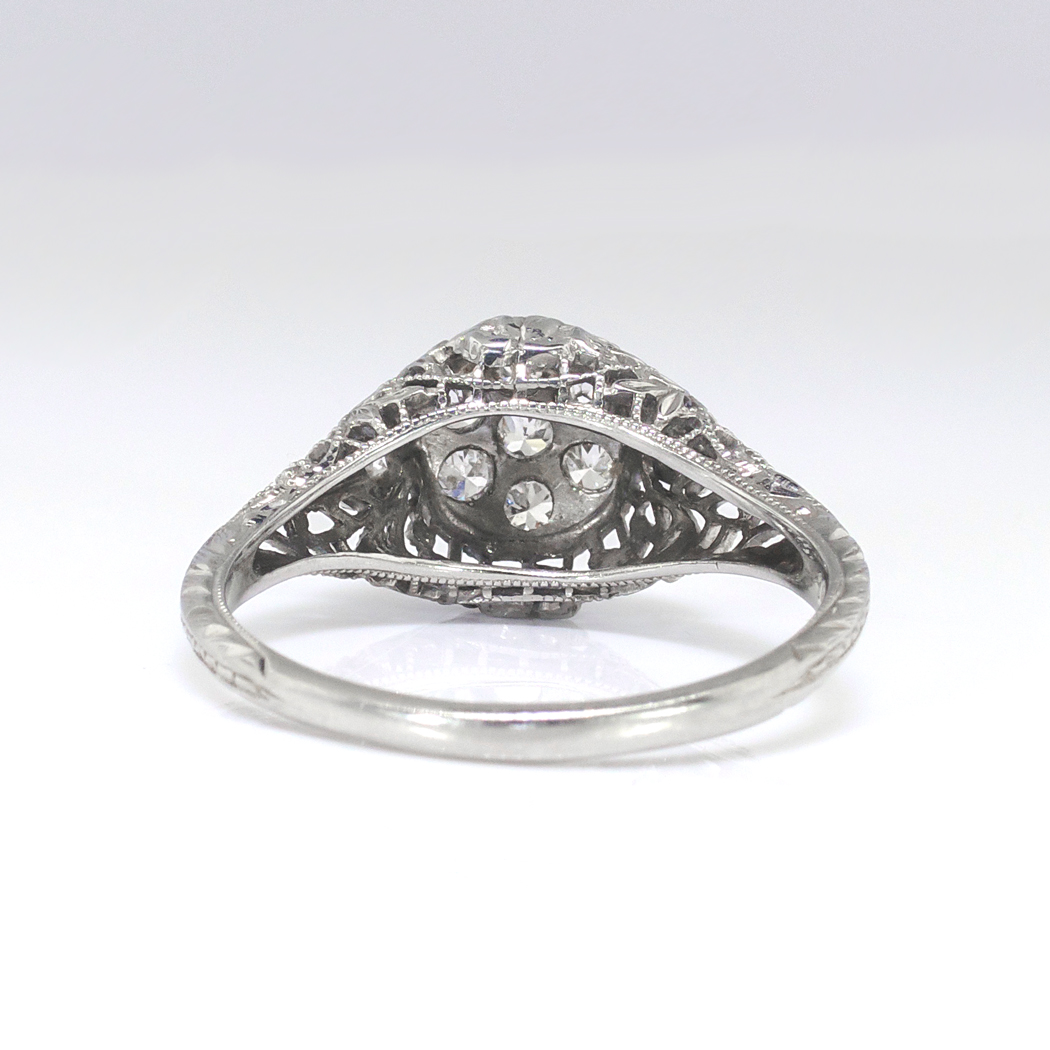 Art Deco Engagement Ring Circa 1930's Vintage Diamond Anniversary ...