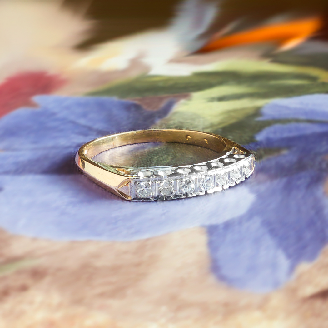 art deco stackable rings