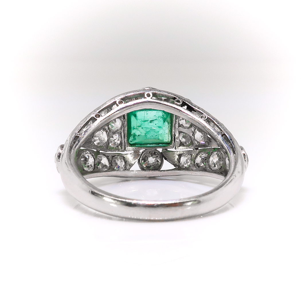 Vintage Emerald Diamond Ring Circa 1930's 2.36ct t.w. Emerald Cut ...