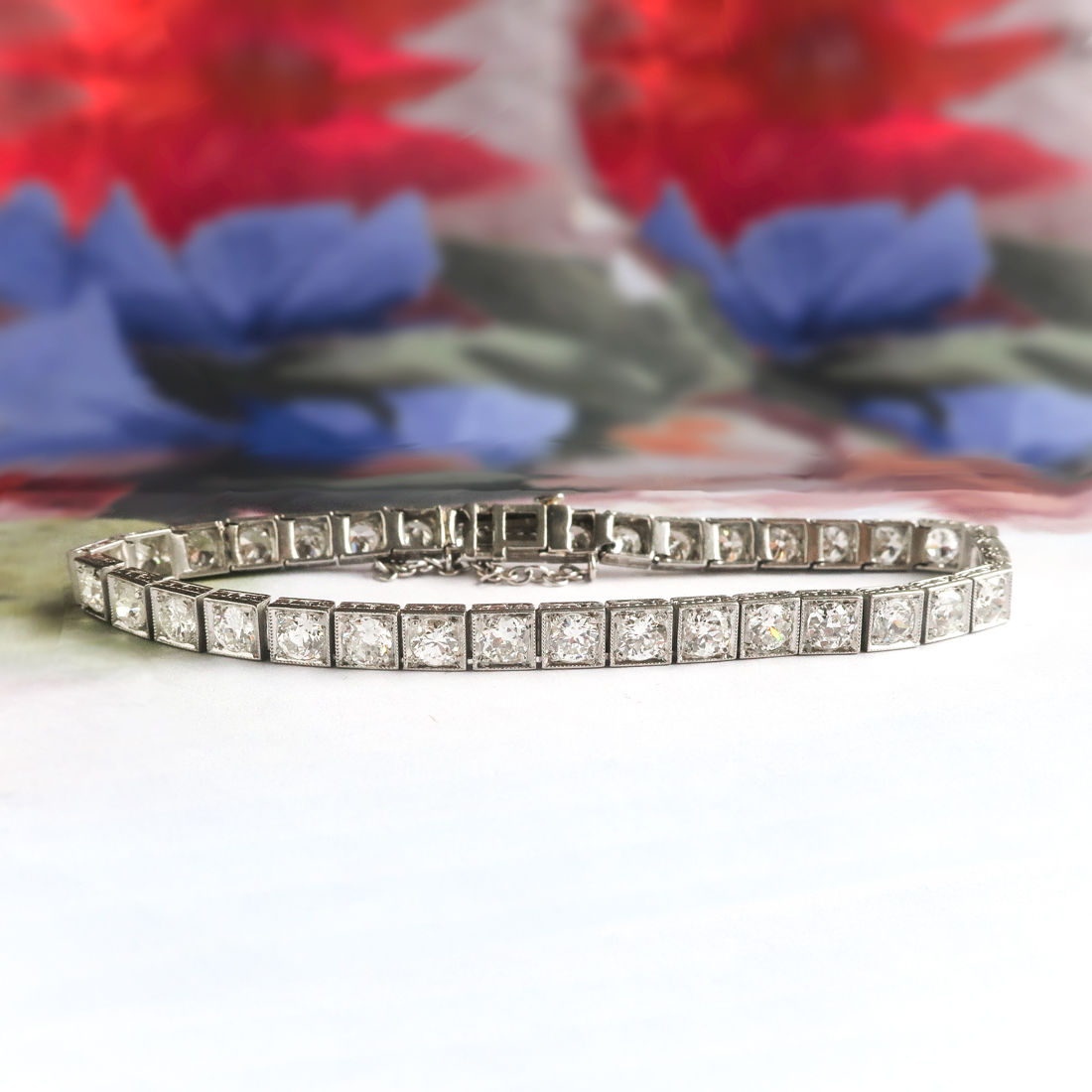 DIAMOND TENNIS BRACELET | Antique Diamond Bracelet NYC | Vintage Diamond  Jewelry NYC | Estate Jewelry NYC