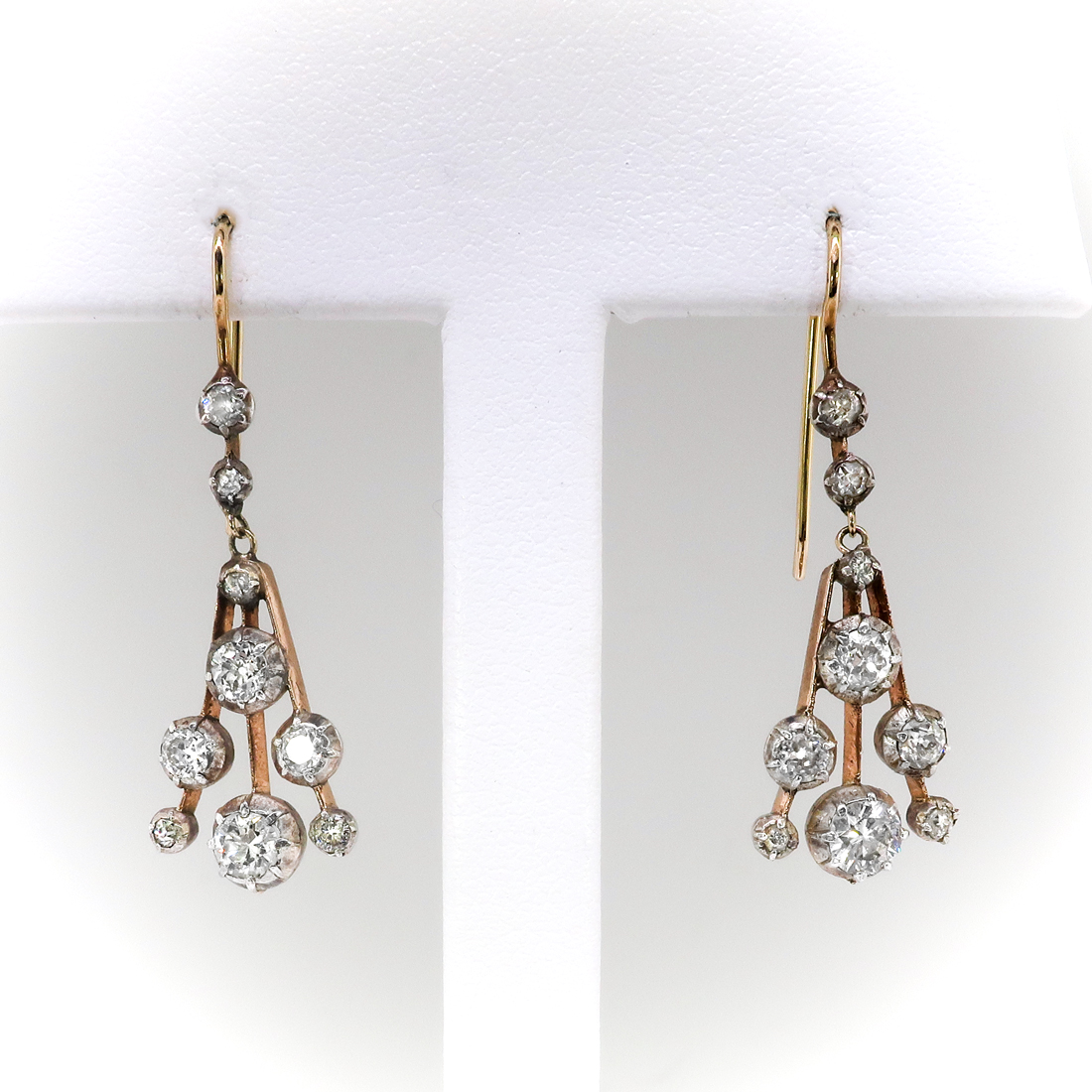 Gemondo Orecchini A Perno In Argento 925 Con Marcasite, 0.38ct, Stile Art Nouveau, A Vortice, In Scatola Regalo Pelle
