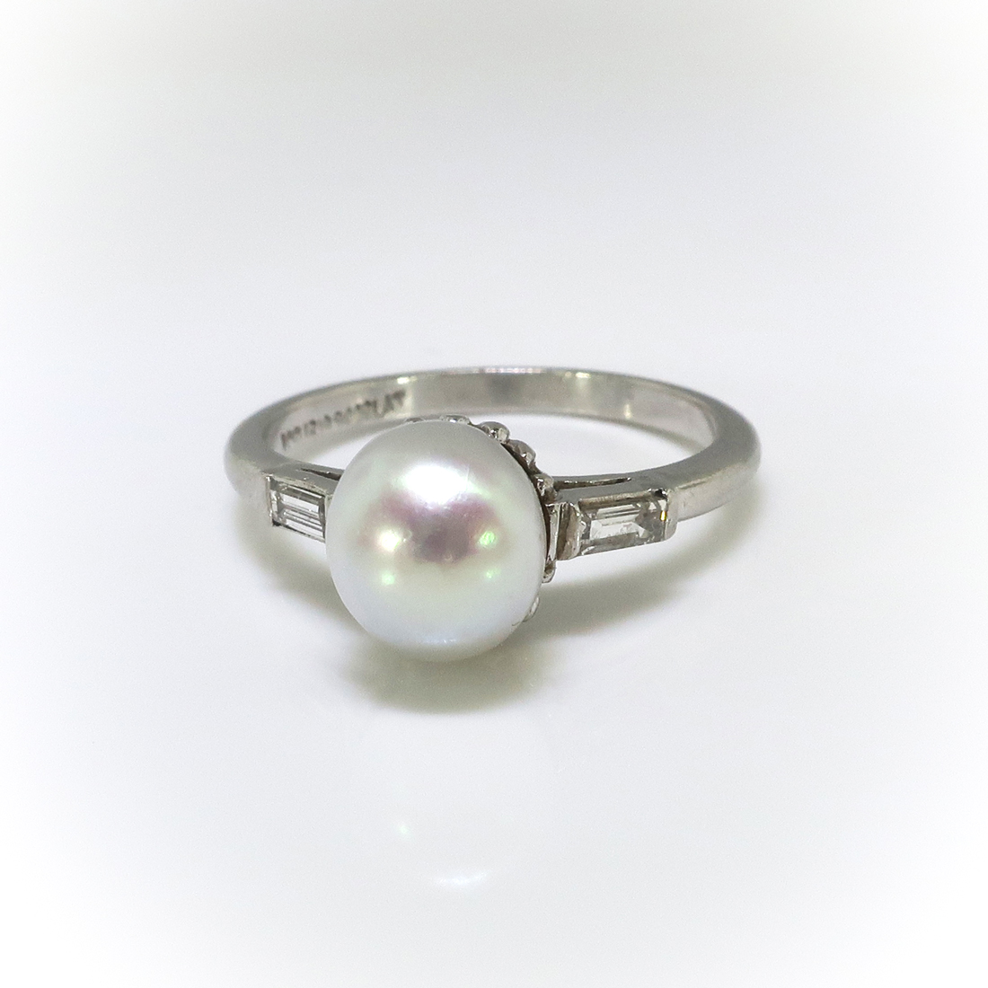 Vintage Pearl Diamond Ring Circa 1940's .08ct t.w. Birthstone Wedding ...