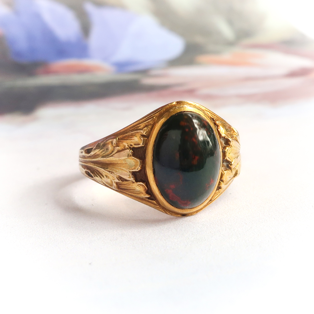 Vintage cheap bloodstone ring
