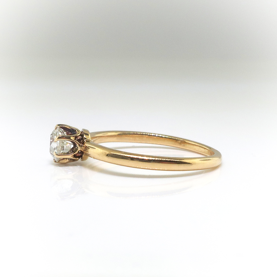 Antique Diamond Engagement Ring Victorian 1890's .40ct Old European Cut ...