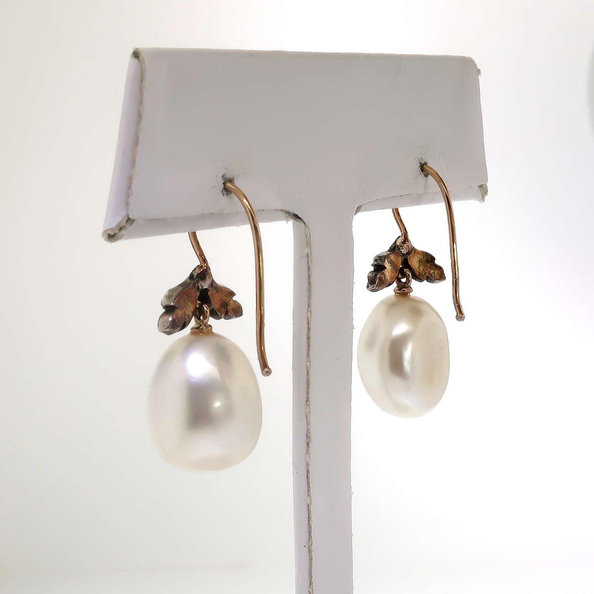 Art Deco Pearl & Diamond Screwback Earrings – Butter Lane Antiques