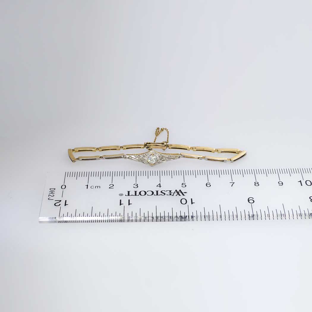 Perfect .31ct t.w. Sparkling Edwardian Diamond Bracelet 6.5' inches ...