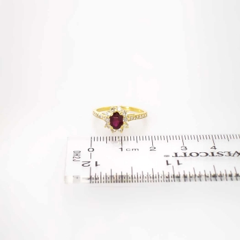 Timeless 1.15ct t.w. Estate Ruby & Diamond Princess Diana Ring 18k ...