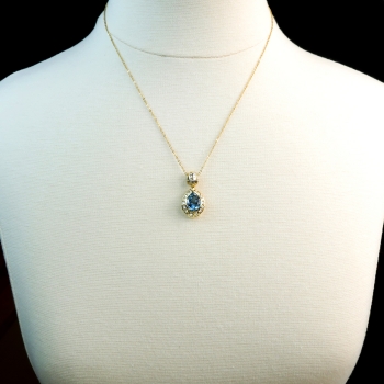 Vintage Aquamarine Diamond Pendant H.Stern Estate 1980's Aquamarine ...