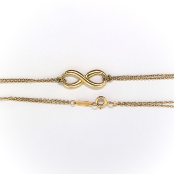 tiffany estate 18k infinity inches pendant yellow gold