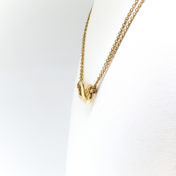 tiffany estate 18k infinity inches pendant yellow gold