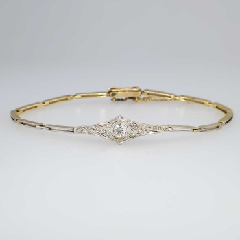 Perfect .31ct t.w. Sparkling Edwardian Diamond Bracelet 6.5' inches ...