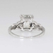 Sensational 1930's Art Deco 2.90ct t.w. Emerald Cut Diamond Filigree Engagement Wedding Ring Platinum