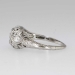 Elegant .22ct t.w. Art Deco Three Stone Old European Cut Diamond Filigree Engagement Ring Platinum