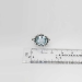 Glowing 1970's 3.36ct t.w. Aquamarine & Diamond Halo Cocktail Engagement Ring 18k