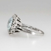 Glowing 1970's 3.36ct t.w. Aquamarine & Diamond Halo Cocktail Engagement Ring 18k