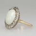 Gorgeous Huge Art Deco Opal & Old European Cut Diamond Ring 18k/Platinum  