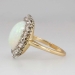 Gorgeous Huge Art Deco Opal & Old European Cut Diamond Ring 18k/Platinum  