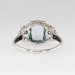 Pretty Art Deco 1.36ct t.w. Fancy Cut Aquamarine & Diamond Filigree Ring 14k