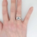 Pretty Art Deco 1.36ct t.w. Fancy Cut Aquamarine & Diamond Filigree Ring 14k
