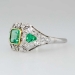 Drop Dead Gorgeous 1.59ct t.w. Art Deco Emerald & Diamond Ring Platinum/18k