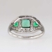 Drop Dead Gorgeous 1.59ct t.w. Art Deco Emerald & Diamond Ring Platinum/18k