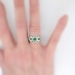 Drop Dead Gorgeous 1.59ct t.w. Art Deco Emerald & Diamond Ring Platinum/18k