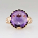 Estate Gorgeous Bvlgari Parentesi Amethyst & Diamond 18k Rose Gold Ring