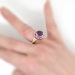 Estate Gorgeous Bvlgari Parentesi Amethyst & Diamond 18k Rose Gold Ring