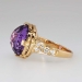 Estate Gorgeous Bvlgari Parentesi Amethyst & Diamond 18k Rose Gold Ring