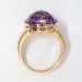 Estate Gorgeous Bvlgari Parentesi Amethyst & Diamond 18k Rose Gold Ring