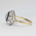 Amazing Antique 1.65ct t.w. Old European Cut Rose Cut Diamond & Blue Stone Halo Engagement Ring 18k/Platinum