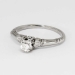 Pretty Ornate .20ct Edwardian Old European Cut Diamond Solitaire Engagement Ring 18k