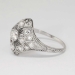 Lacey Glittering 1930's .60ct t.w. Old European Cut Diamond Navette Ring Platinum