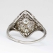 Lacey Glittering 1930's .60ct t.w. Old European Cut Diamond Navette Ring Platinum