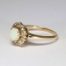 Lovely 1890's Opal & Old Mine Cut Diamond Halo Ring 14k
