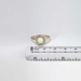 Lovely 1890's Opal & Old Mine Cut Diamond Halo Ring 14k