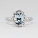 Perfect 2.25ct t.w. Estate Bailey Banks & Biddle Aquamarine Diamond Ring 18k