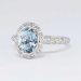 Perfect 2.25ct t.w. Estate Bailey Banks & Biddle Aquamarine Diamond Ring 18k