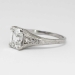 Art Deco 1930's Rare 1.26ct t.w. GIA Certified Emerald Cut Diamond Filigree Engagement Ring Platinum