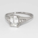 Art Deco 1930's Rare 1.26ct t.w. GIA Certified Emerald Cut Diamond Filigree Engagement Ring Platinum