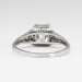 Art Deco 1930's Rare 1.26ct t.w. GIA Certified Emerald Cut Diamond Filigree Engagement Ring Platinum