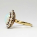 Perfect 1890's 2.5ctw Opal & Old European Cut Diamond Halo Ring 18k