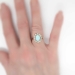 Perfect 1890's 2.5ctw Opal & Old European Cut Diamond Halo Ring 18k