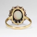 Perfect 1890's 2.5ctw Opal & Old European Cut Diamond Halo Ring 18k