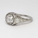 Extraordinary 1.31ct t.w. Hexagonal Bright Old European Cut Diamond Engagement Ring Platinum 