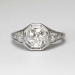 Extraordinary 1.31ct t.w. Hexagonal Bright Old European Cut Diamond Engagement Ring Platinum 