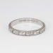 Authentic 1930's Art Deco Floral Eternity Wedding Band Platinum Size 6
