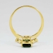 Beautiful Estate 1.39ct t.w. Cushion Cut Green Tourmaline & Pear Diamond Three Stone Ring 18k